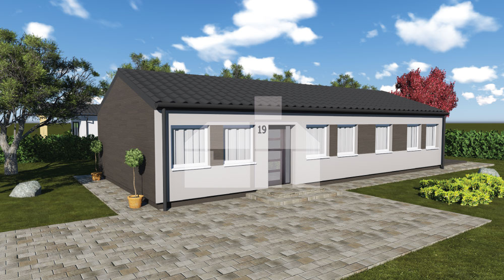Bungaló, ideális keskeny telekhez, sz.19