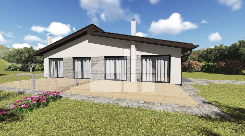 Egyszintes ikerház, bungaló, sz.D11